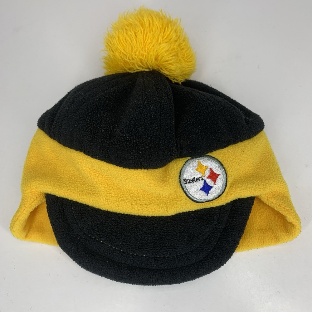 Pittsburgh Steelers Beanie KIDS NFL Team Apparel Winter Pom Hat Cap